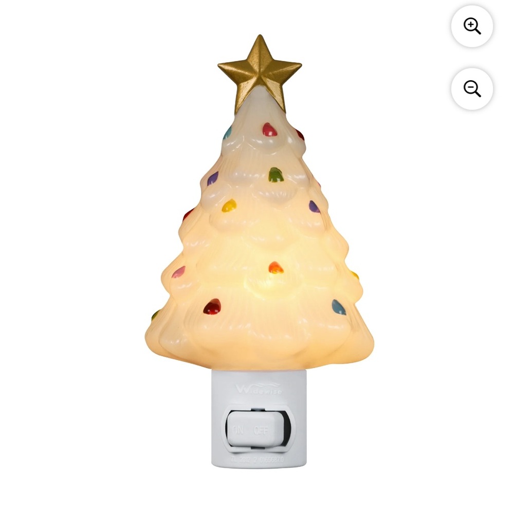 Mr.‎ Christmas White Plastic Christmas Tree Plug In Nightlight LED New